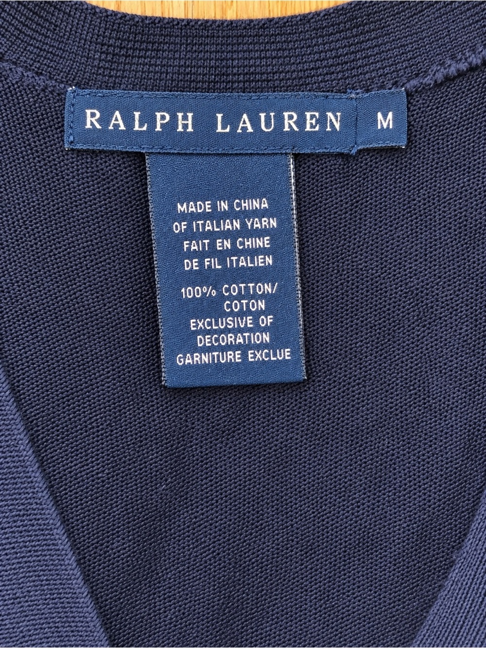 Ralph Lauren Women’s Navy Cotton 2013 US Open Cardigan – Size Medium - Picture 2 of 9